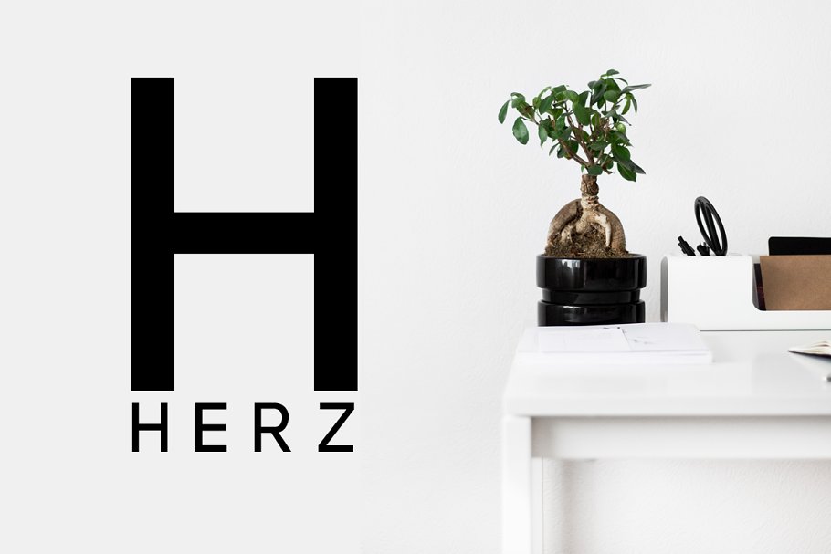 Herz Light Font preview